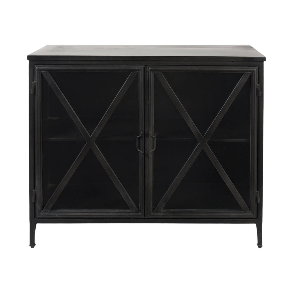 Armoire d'appoint contemporaine en bois avec motif décoratif pour salon