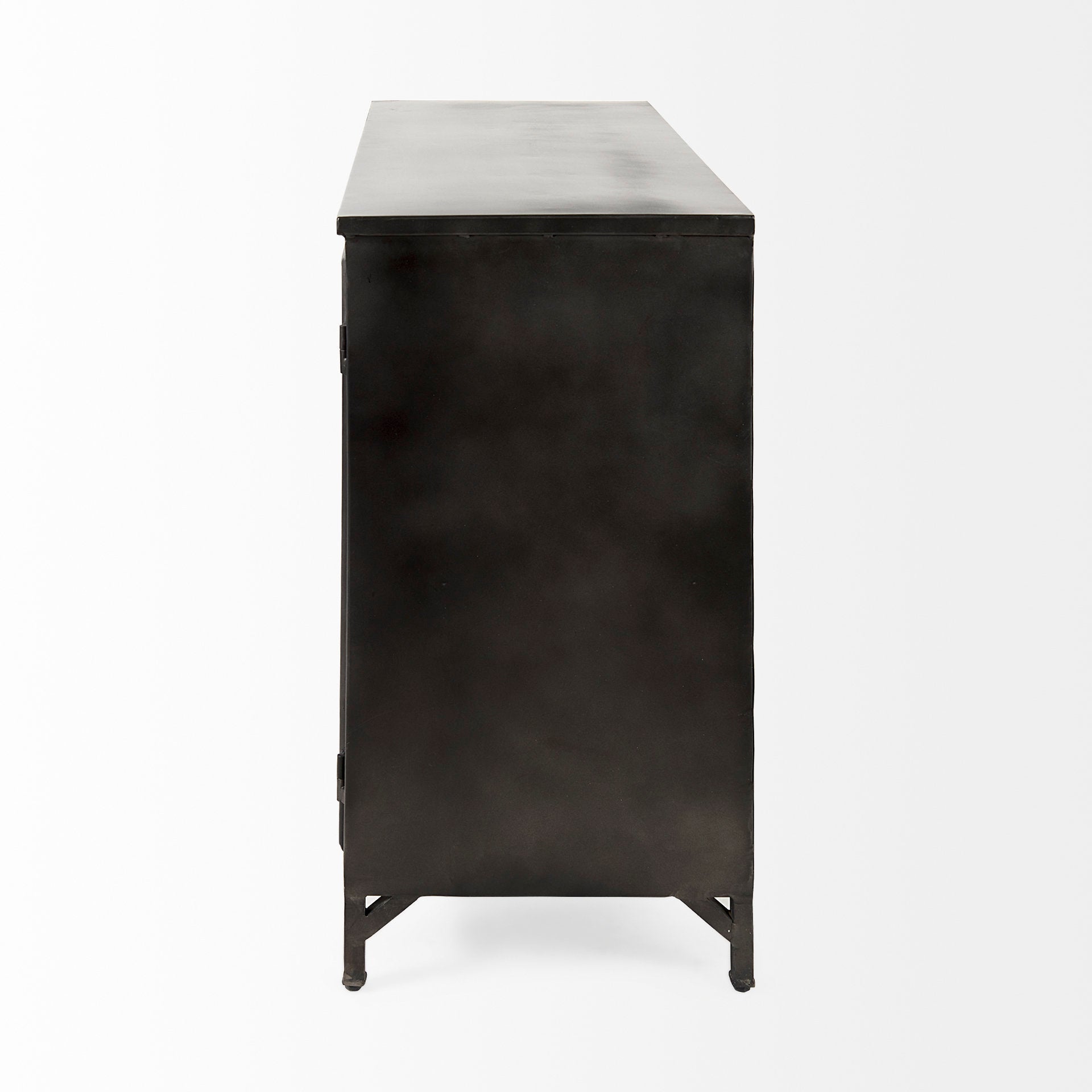 Armoire d'appoint contemporaine en bois avec motif décoratif pour salon