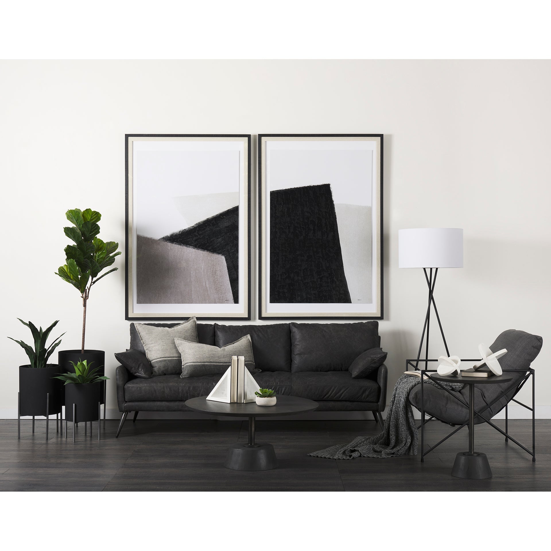 Fauteuil d'appoint rembourré avec cadre métallique industriel et coussin pour salon