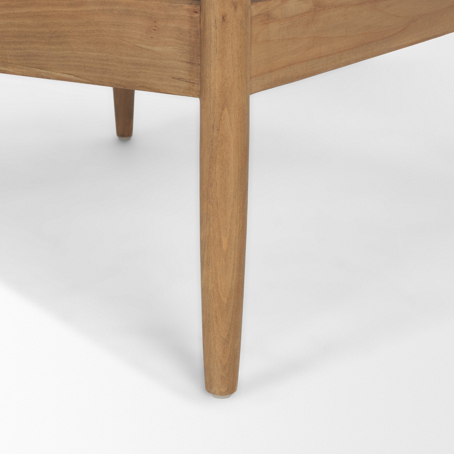 Fauteuil d'appoint industriel en bois et tissu avec cadre naturel pour le salon