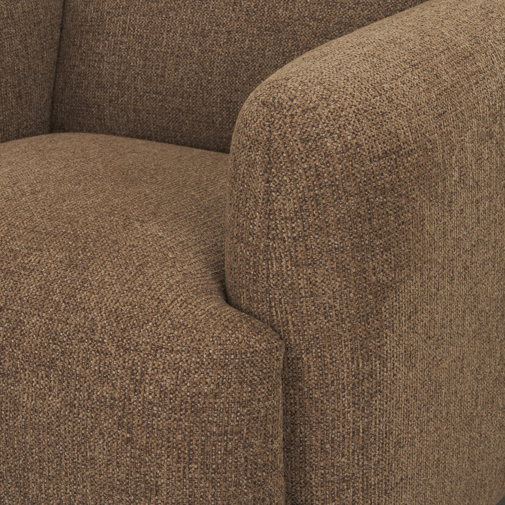 Fauteuil d'appoint contemporain entièrement rembourré avec coussin d'assise pour salon