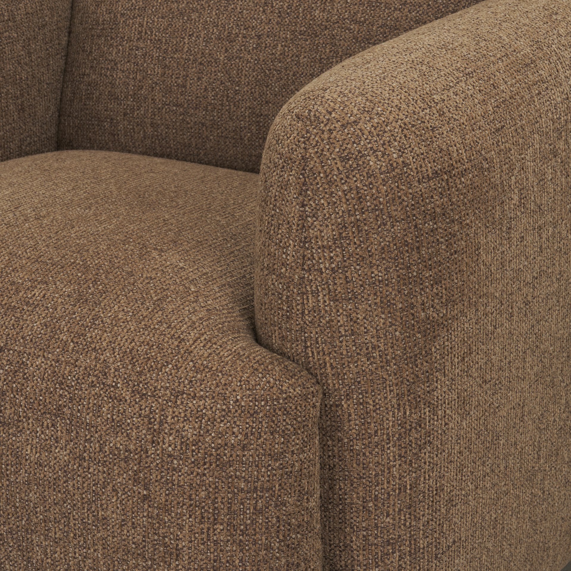 Fauteuil d'appoint contemporain entièrement rembourré avec coussin d'assise pour salon