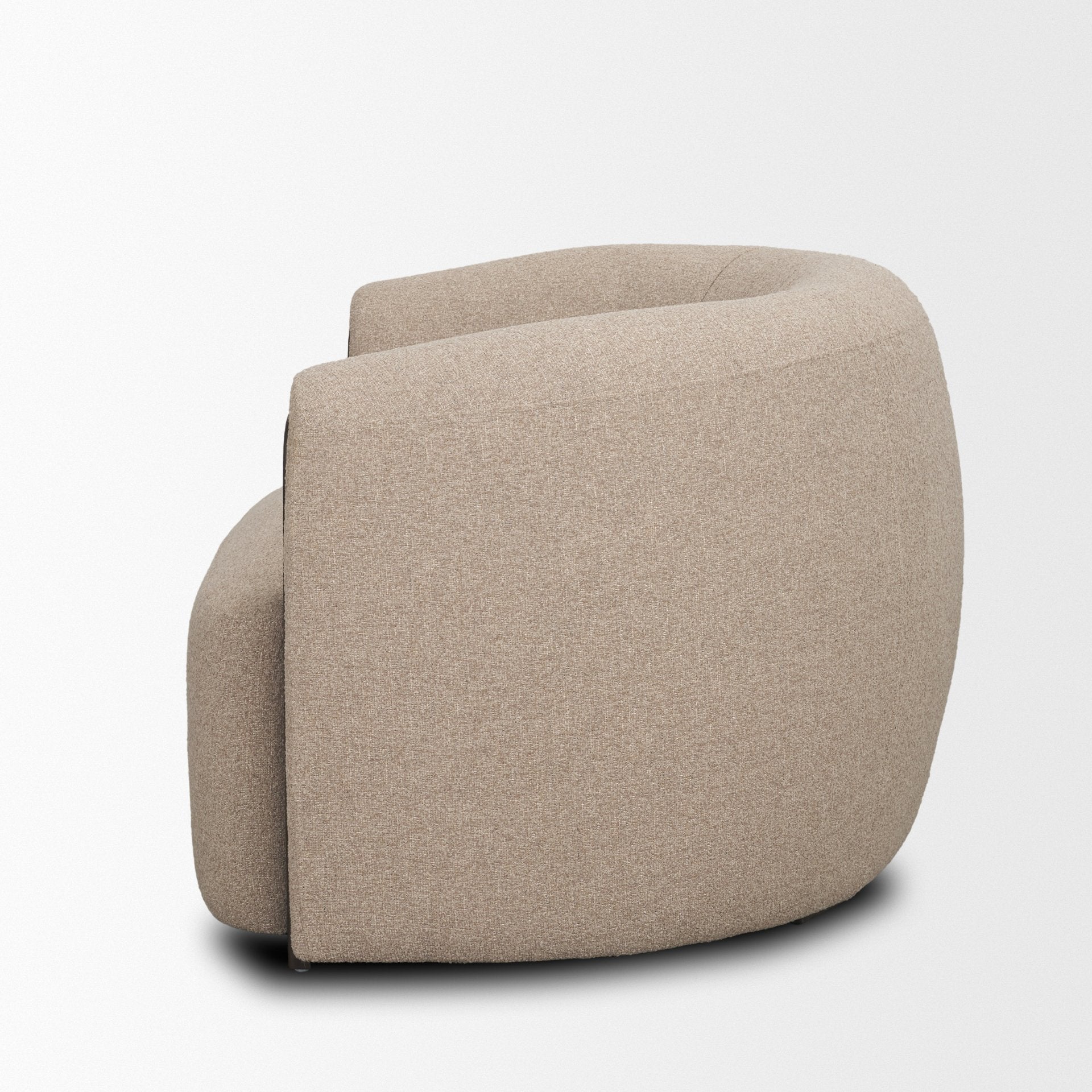 Chaise d'appoint moderne en bois et tissu d'ameublement avec assise coussinée pour salon