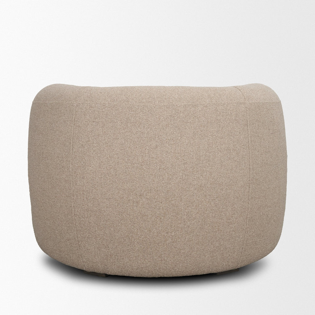 Chaise d'appoint moderne en bois et tissu d'ameublement avec assise coussinée pour salon