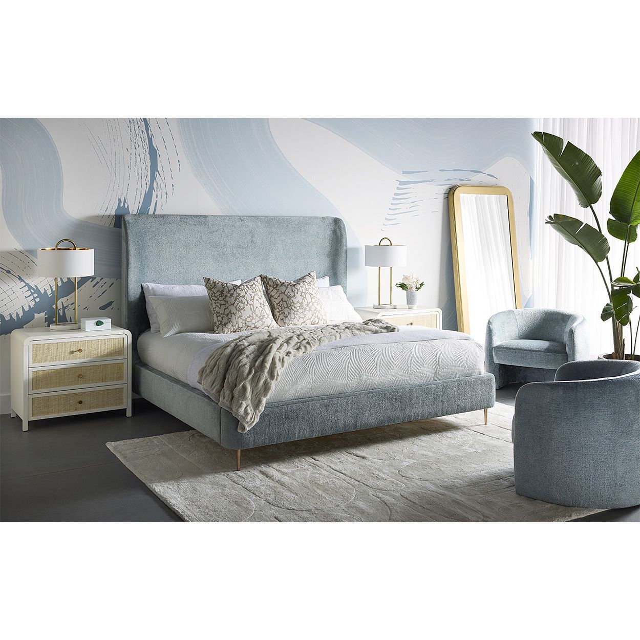 Fauteuil de salon moderne en bois et tissu d'ameublement avec assise rembourrée pour le salon