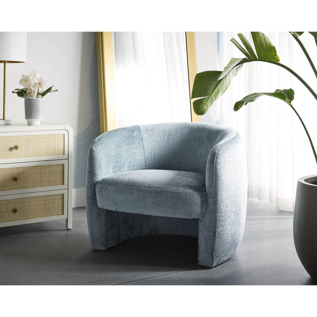 Fauteuil de salon moderne en bois et tissu d'ameublement avec assise rembourrée pour le salon