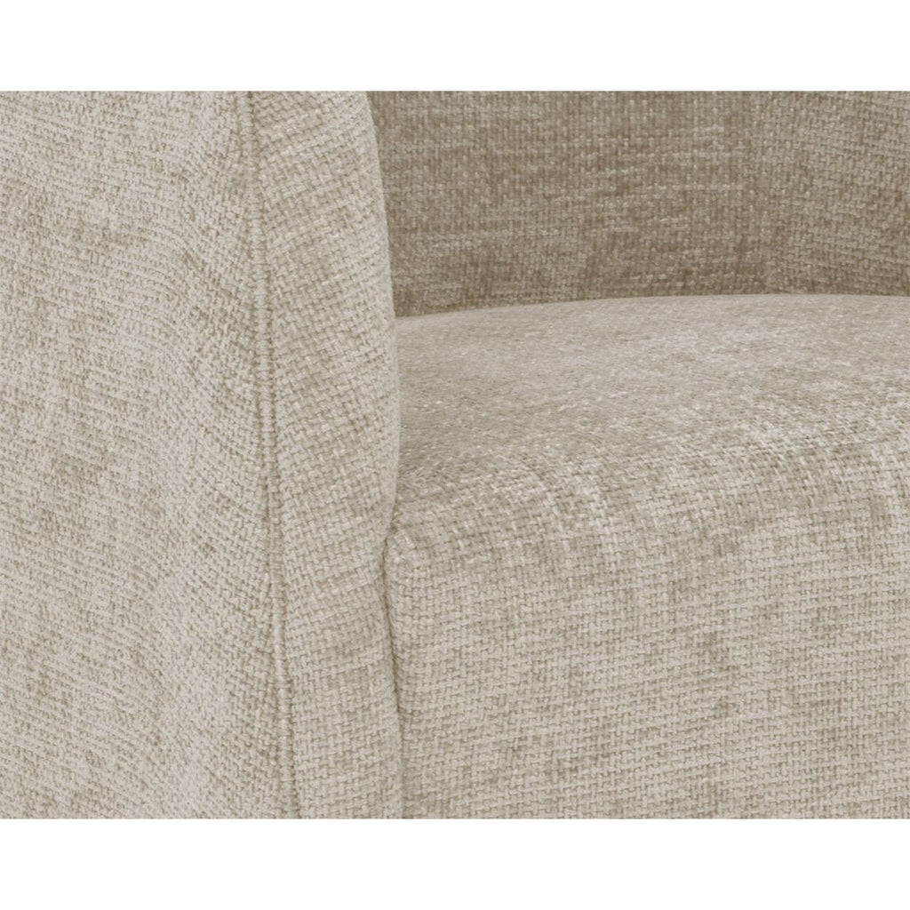 Fauteuil de salon rembourré moderne avec assise coussinée pour le salon