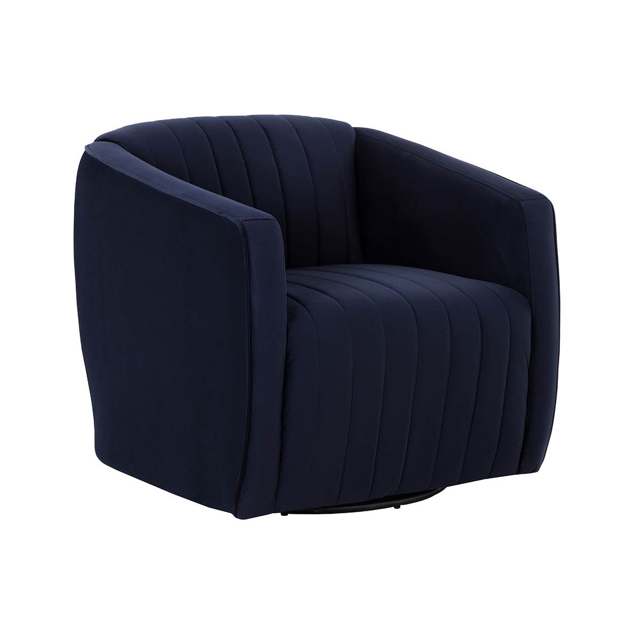 Fauteuil de salon contemporain rembourré pivotant avec rotation à 360° pour le salon