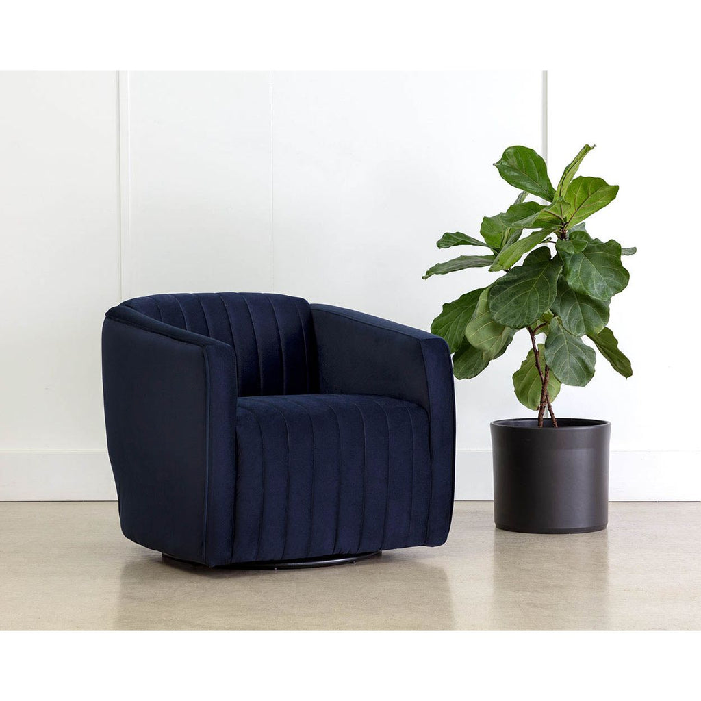 Fauteuil de salon contemporain rembourré pivotant avec rotation à 360° pour le salon