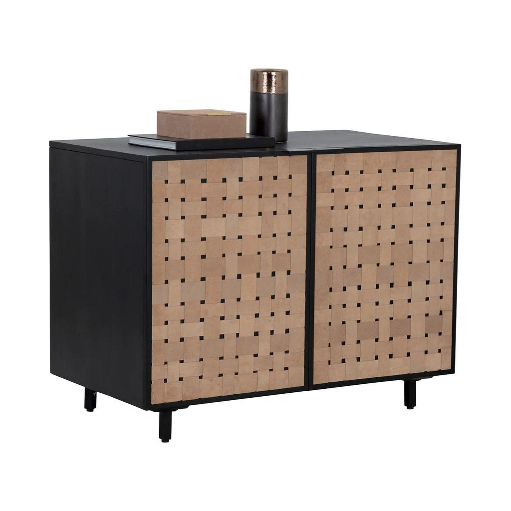 Petit buffet moderne en bois avec portes de rangement pour salon et salle à manger