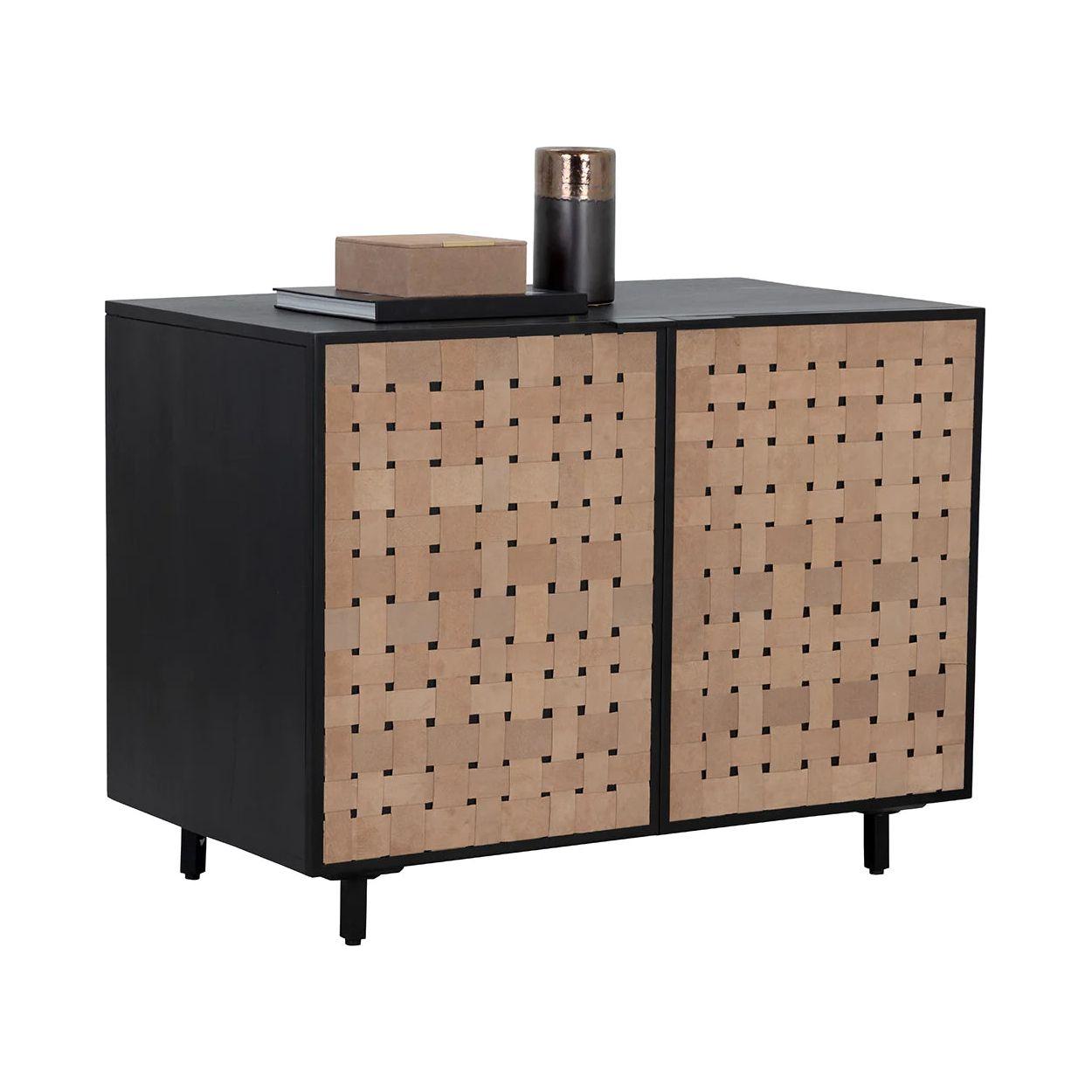 Petit buffet moderne en bois avec portes de rangement pour salon et salle à manger