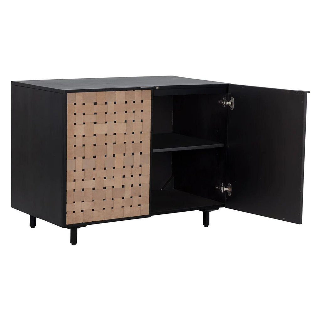 Petit buffet moderne en bois avec portes de rangement pour salon et salle à manger