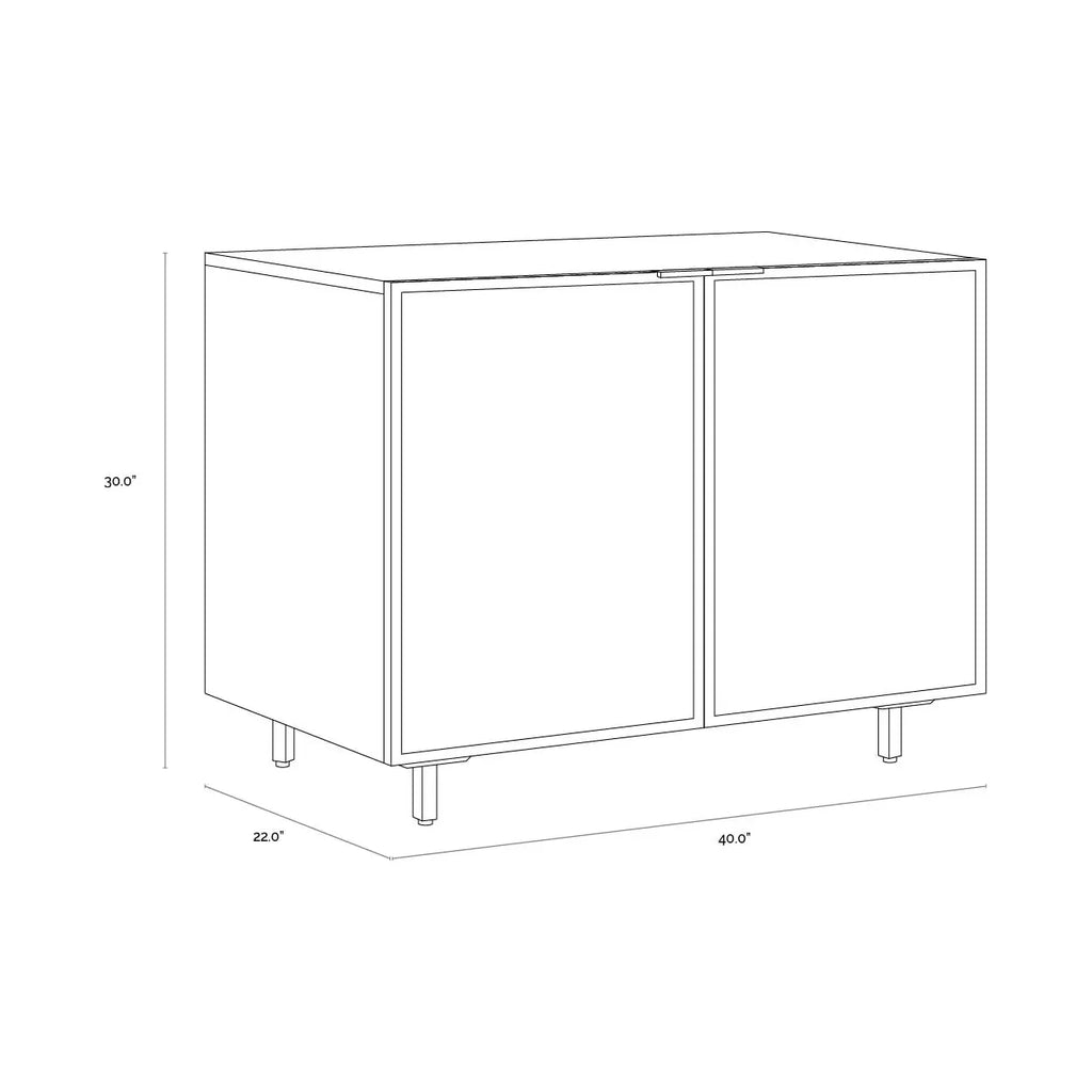 Petit buffet moderne en bois avec portes de rangement pour salon et salle à manger