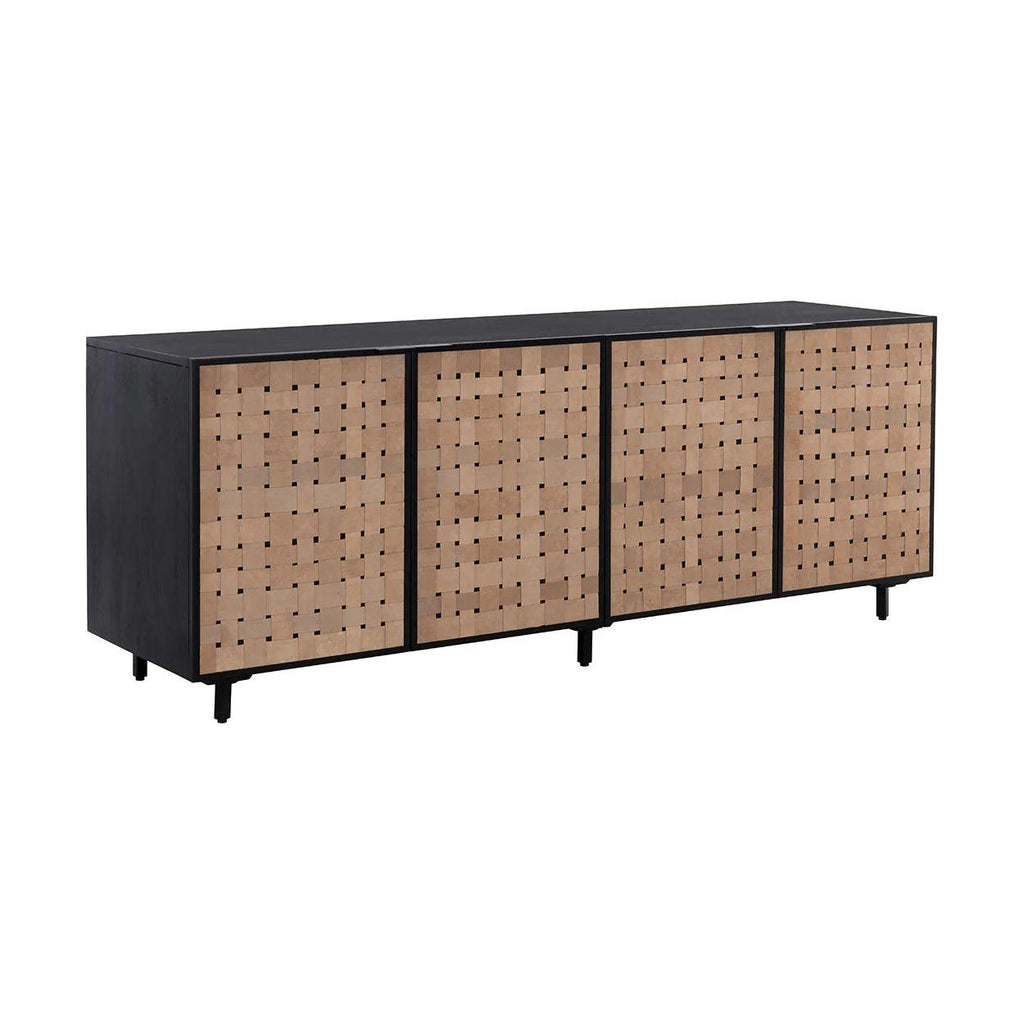 Grand buffet moderne en bois avec portes de rangement pour salon et salle à manger