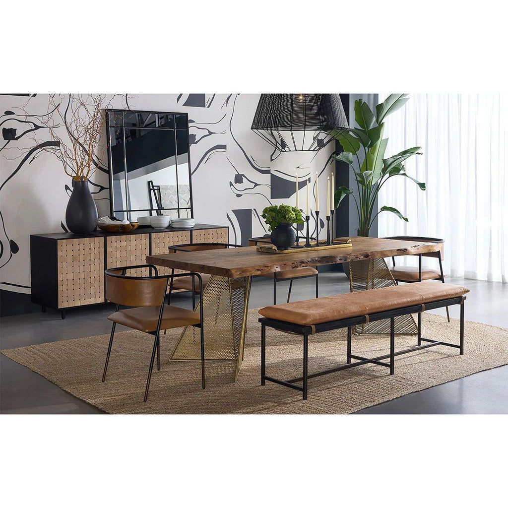 Grand buffet moderne en bois avec portes de rangement pour salon et salle à manger