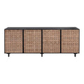 Grand buffet moderne en bois avec portes de rangement pour salon et salle à manger