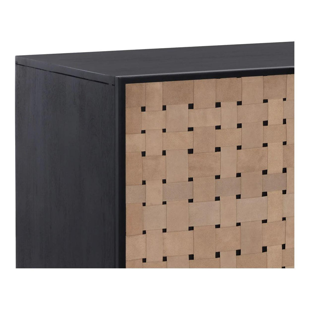 Grand buffet moderne en bois avec portes de rangement pour salon et salle à manger