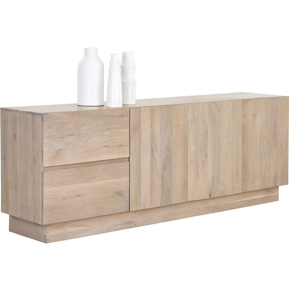 Buffet moderne en bois avec cadre aux lignes épurées pour salle à manger et salon