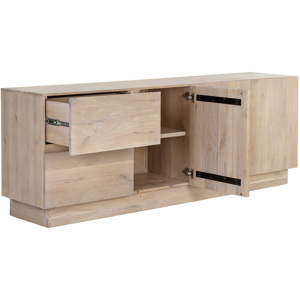 Buffet moderne en bois avec cadre aux lignes épurées pour salle à manger et salon