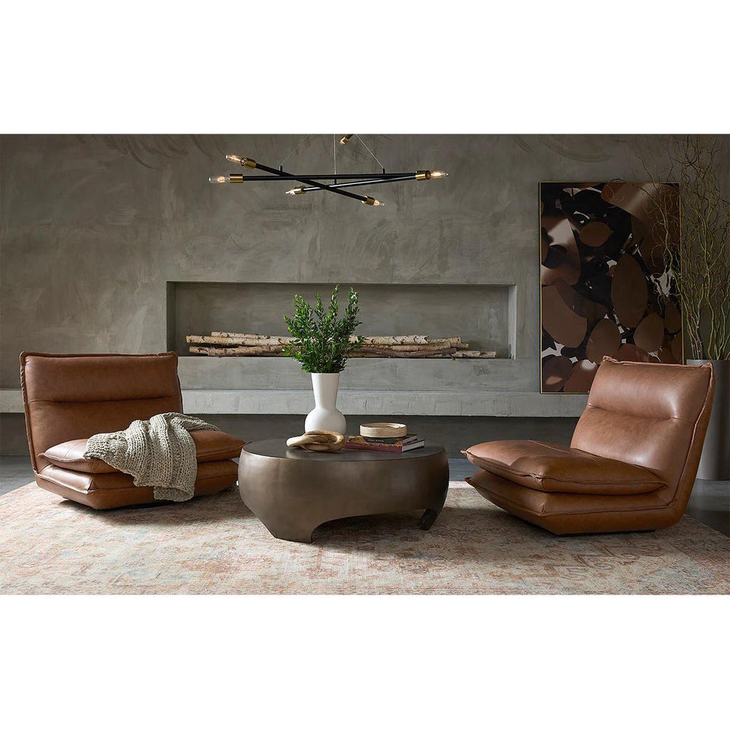 Table basse d'extérieur moderne en béton et métal avec plateau rond pour terrasse et jardin