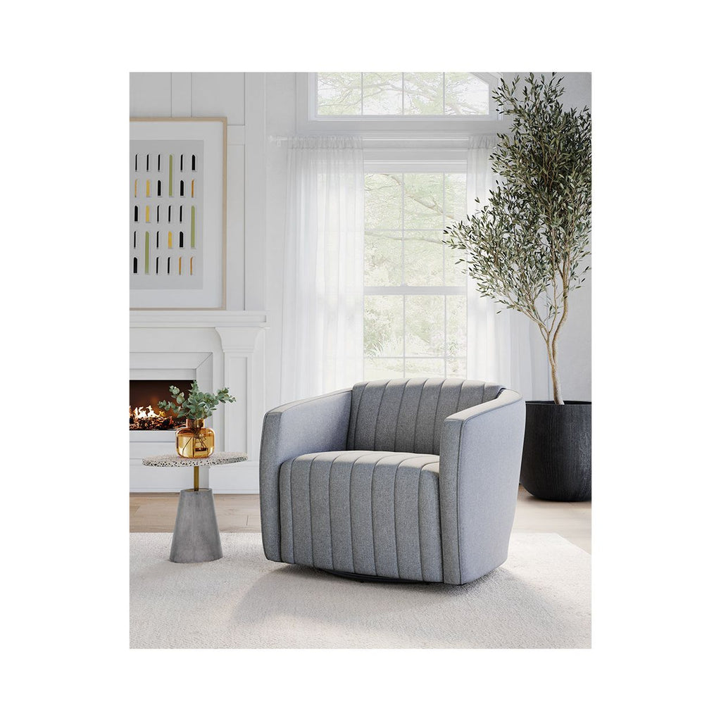 Fauteuil de salon contemporain rembourré pivotant avec rotation à 360° pour le salon