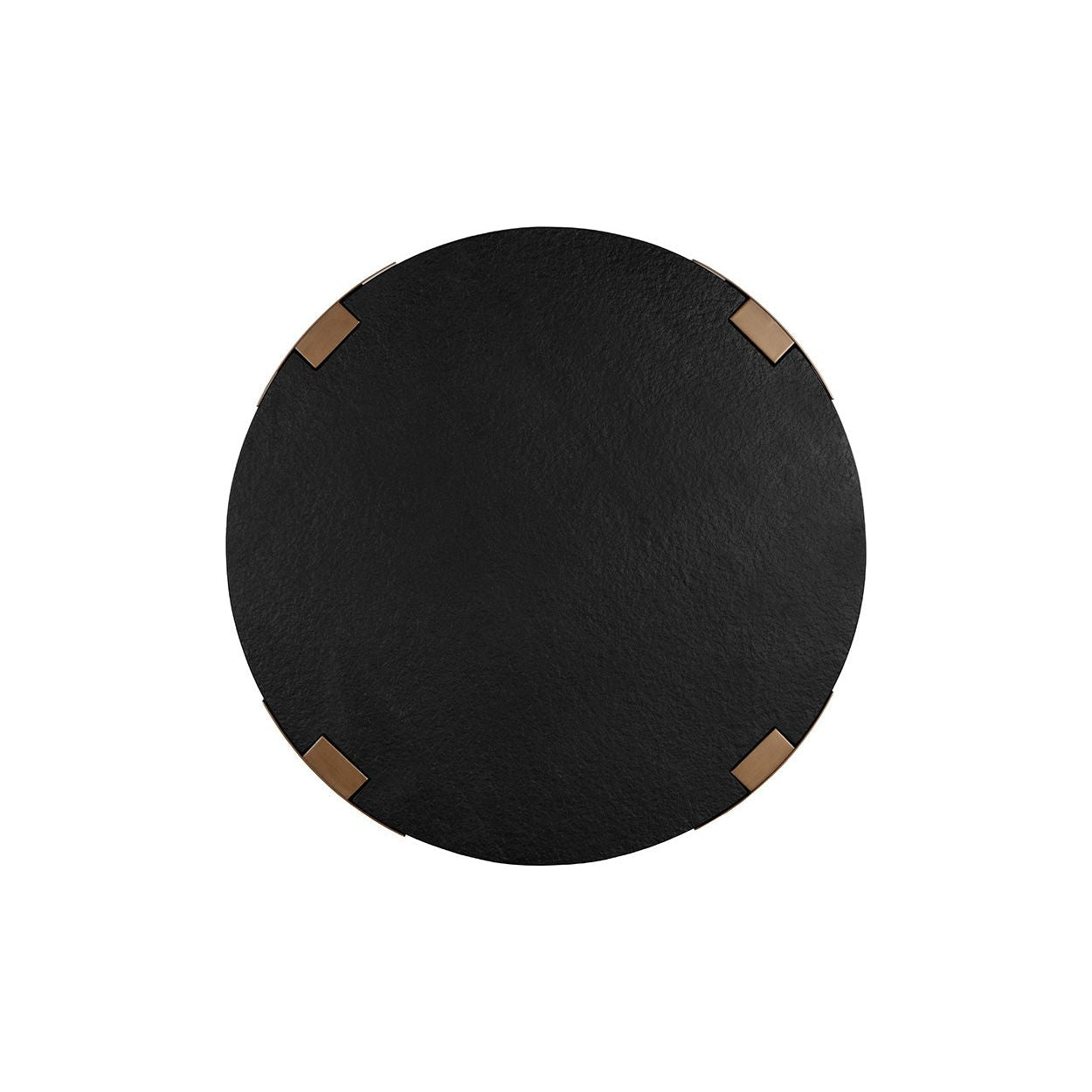 Table basse d'extérieur moderne en béton et métal avec plateau rond pour terrasse et jardin