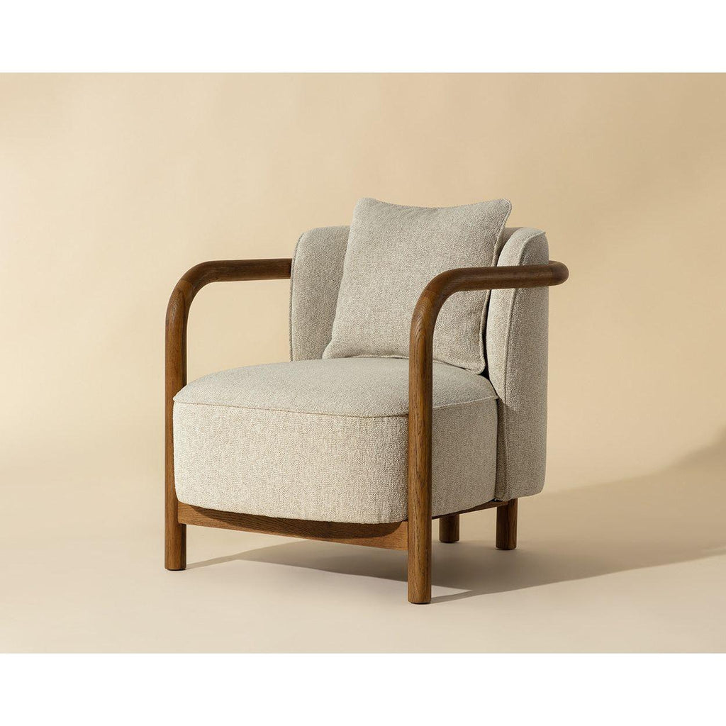 Fauteuil classique capitonné et en bois avec coussin d'assise pour le salon
