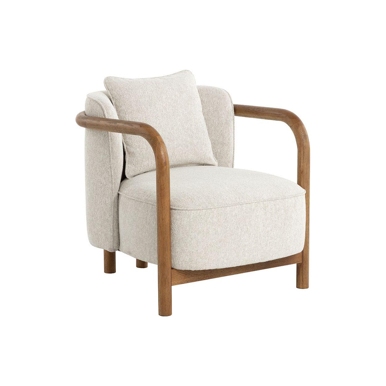 Fauteuil classique capitonné et en bois avec coussin d'assise pour le salon
