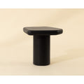 Table d'appoint d'extérieur contemporaine en béton noir de forme géométrique pour terrasse