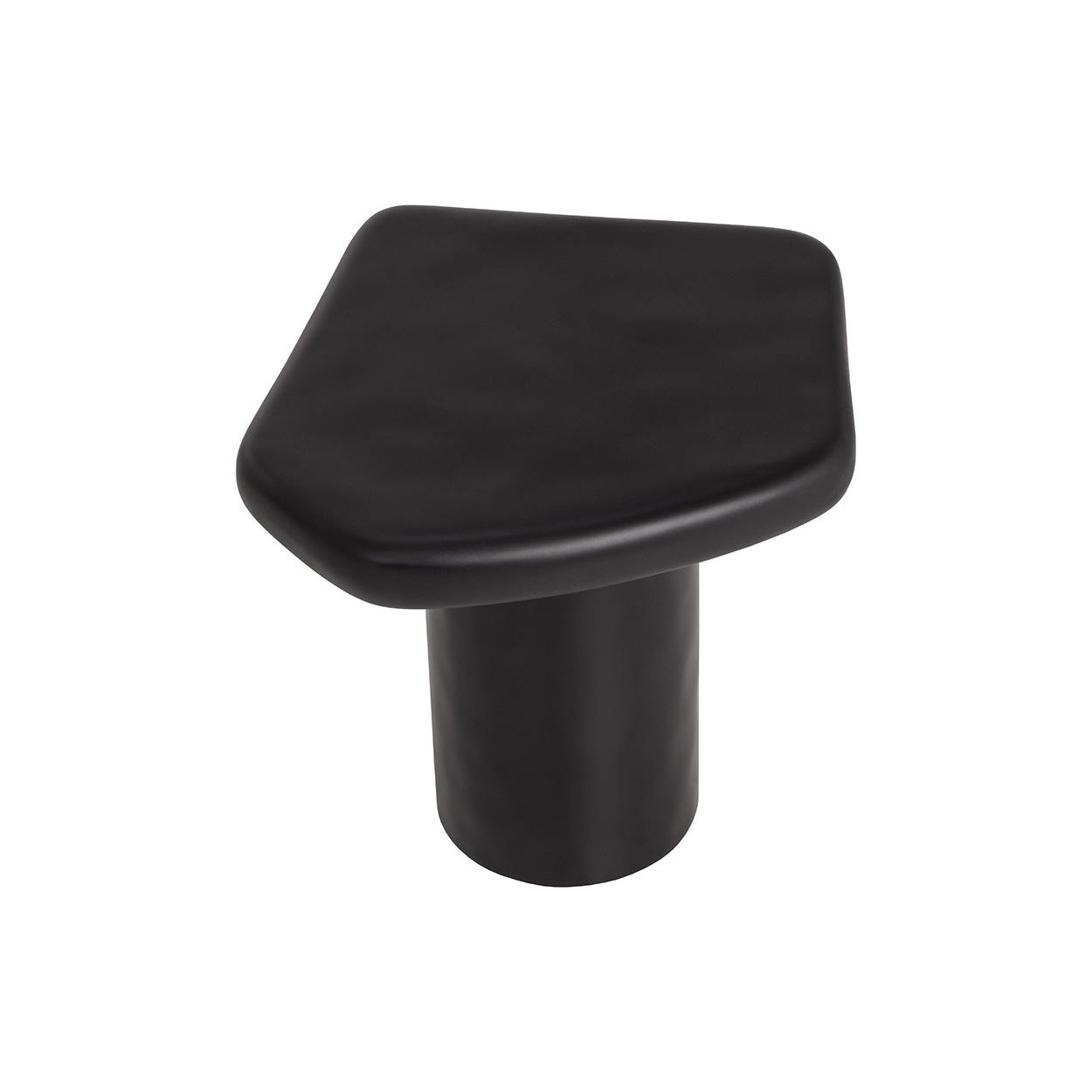 Table d'appoint d'extérieur contemporaine en béton noir de forme géométrique pour terrasse
