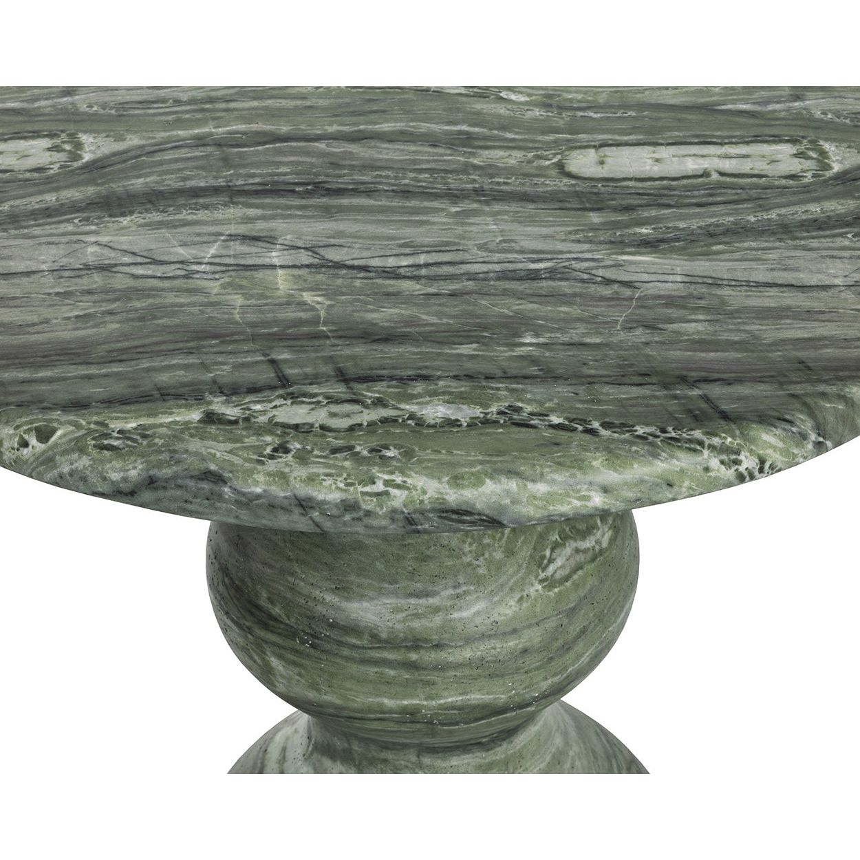 Table de bistrot ronde d'extérieur en béton imitation pierre avec plateau compact pour patio