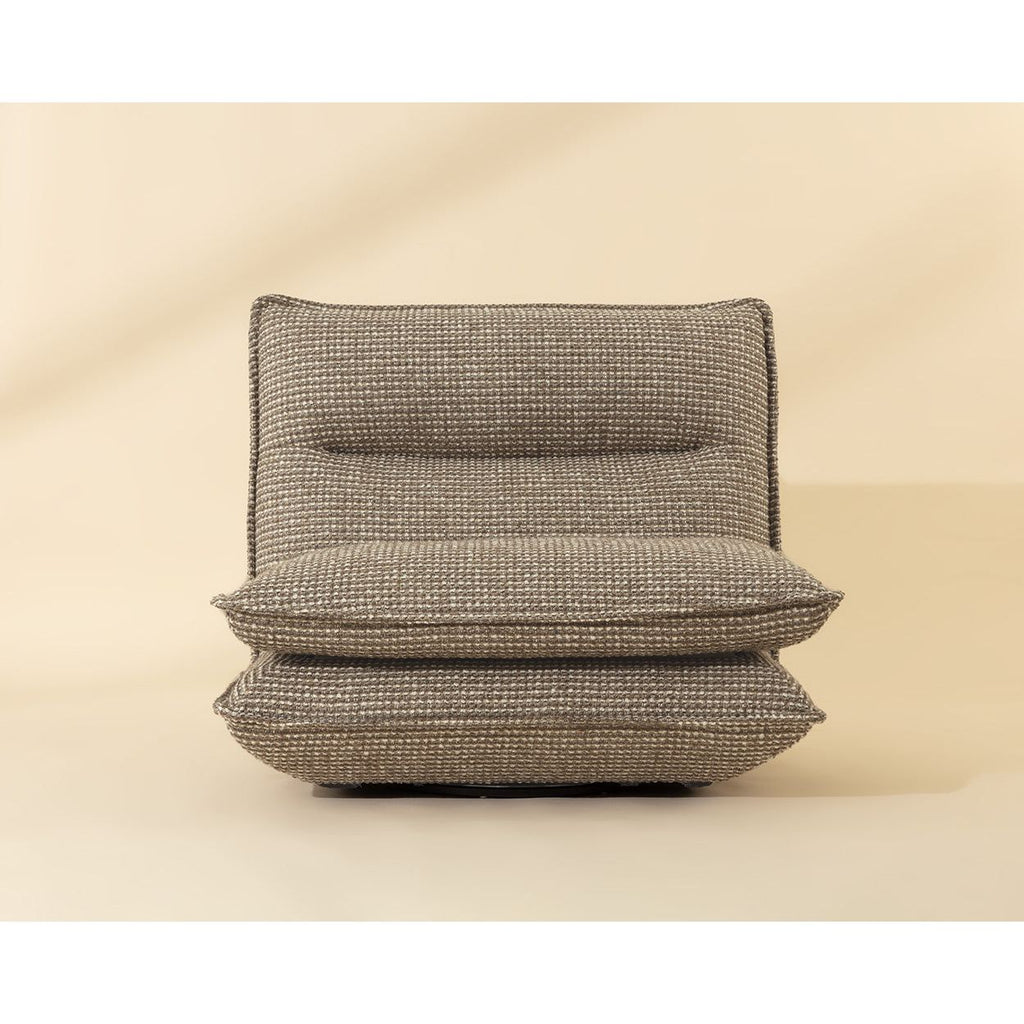 Fauteuil pivotant moderne en cuir et métal sans accoudoirs avec rotation à 360° pour salon