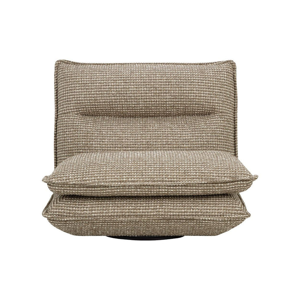 Fauteuil pivotant moderne en cuir et métal sans accoudoirs avec rotation à 360° pour salon