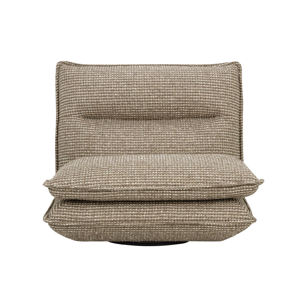 Fauteuil pivotant moderne en cuir et métal sans accoudoirs avec rotation à 360° pour salon