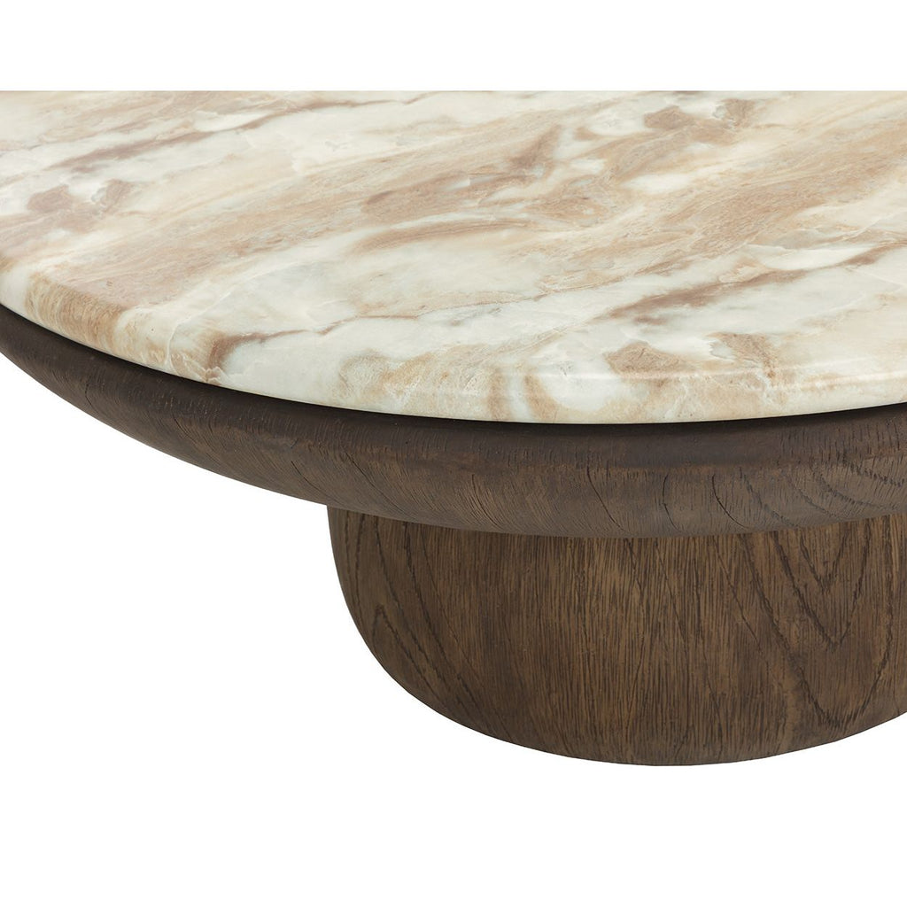 Table basse d'extérieur moderne en béton et verre avec plateau rond pour patio et jardin