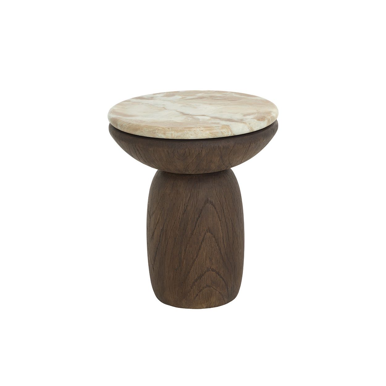 Table d'appoint d'extérieur moderne en béton et verre avec plateau rond pour patio et jardin