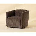 Fauteuil de salon contemporain rembourré pivotant avec rotation à 360° pour le salon