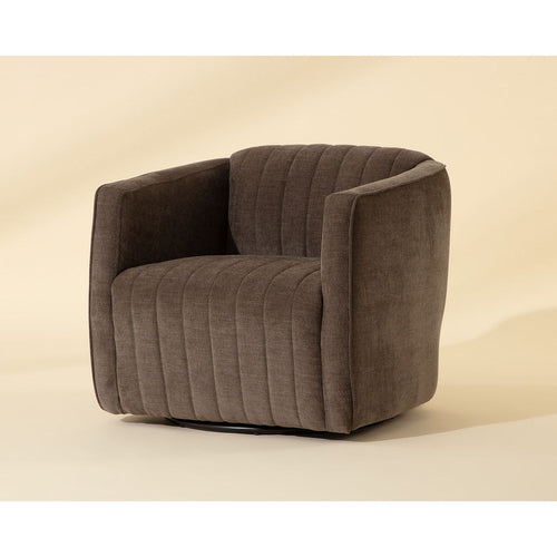Fauteuil de salon contemporain rembourré pivotant avec rotation à 360° pour le salon