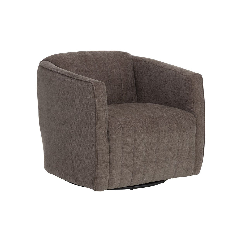 Fauteuil de salon contemporain rembourré pivotant avec rotation à 360° pour le salon