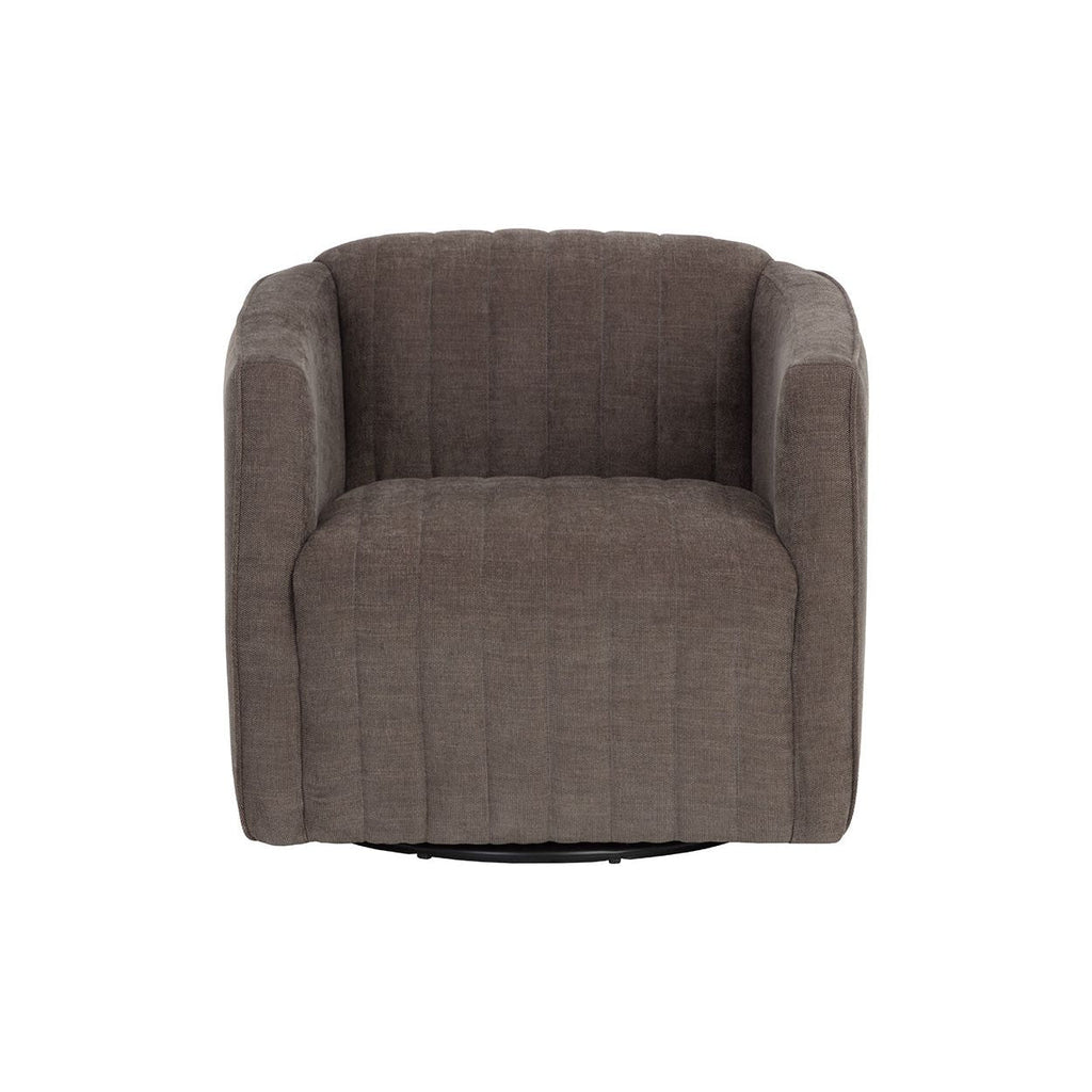 Fauteuil de salon contemporain rembourré pivotant avec rotation à 360° pour le salon