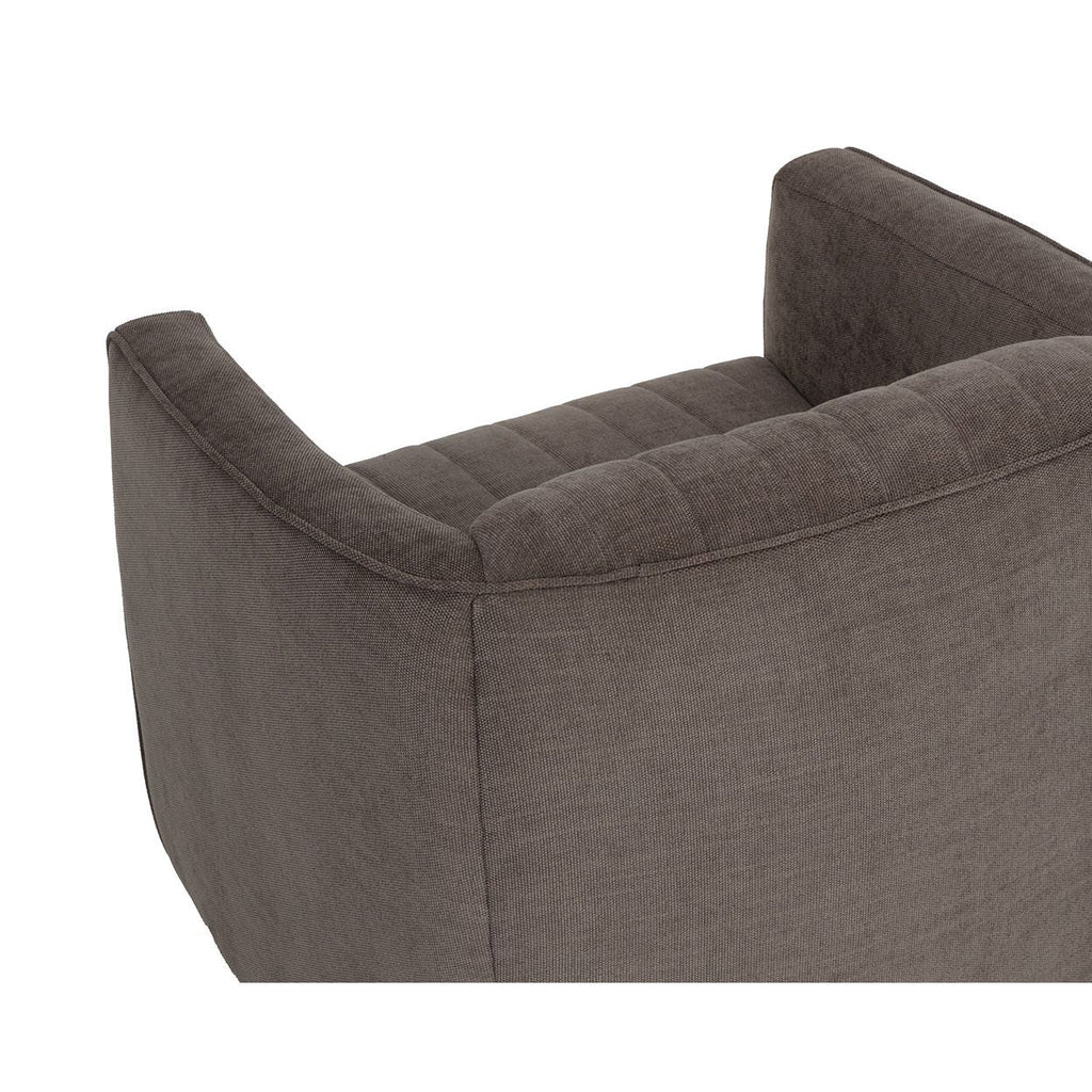 Fauteuil de salon contemporain rembourré pivotant avec rotation à 360° pour le salon