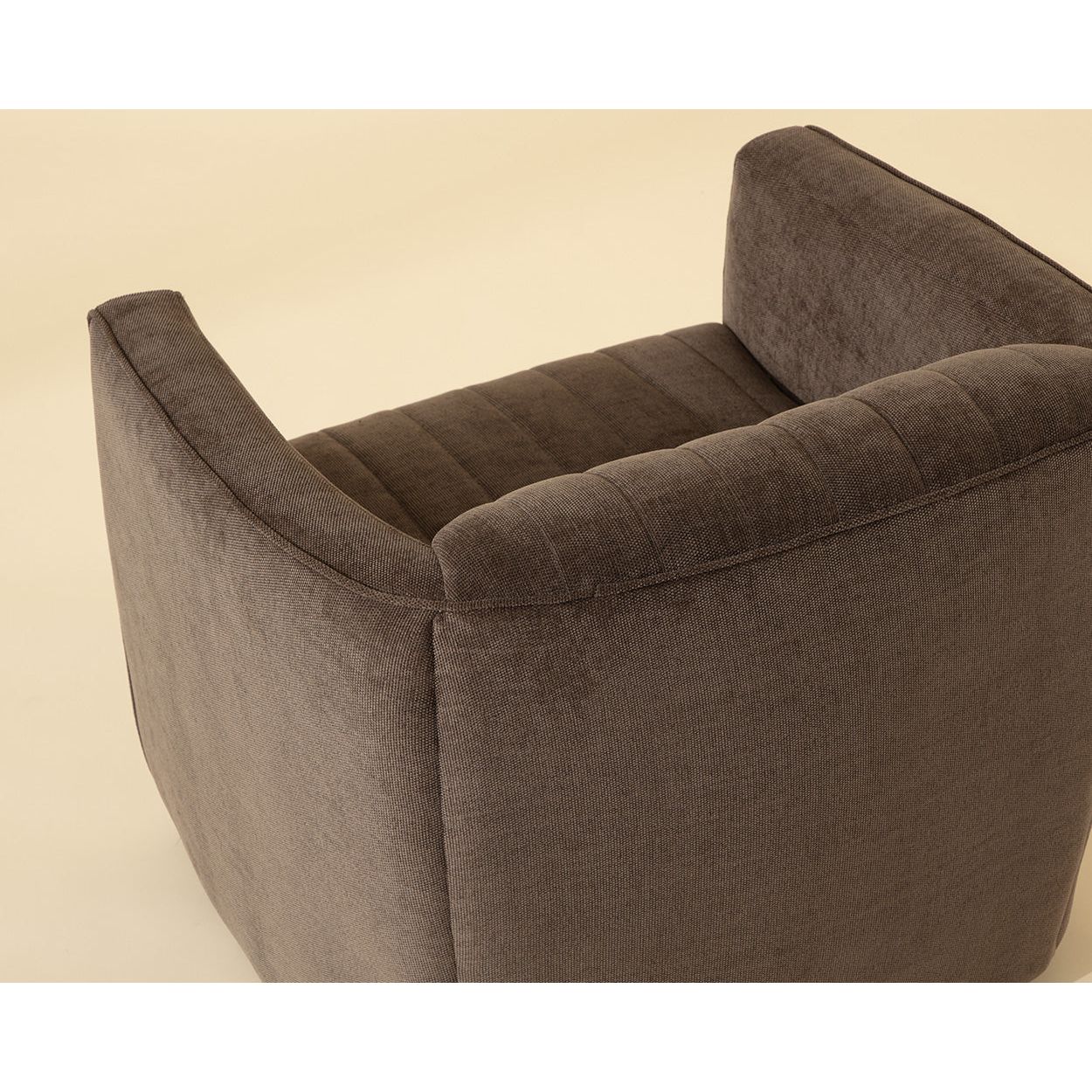 Fauteuil de salon contemporain rembourré pivotant avec rotation à 360° pour le salon