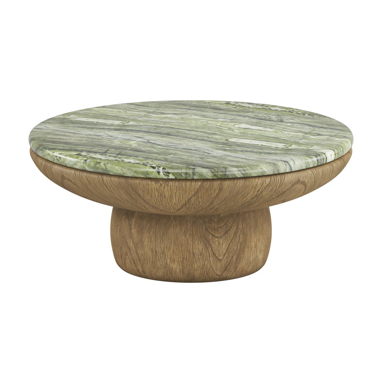 Table basse d'extérieur moderne en béton et verre avec plateau rond pour patio et jardin
