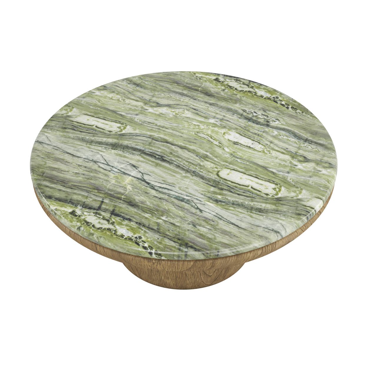 Table basse d'extérieur moderne en béton et verre avec plateau rond pour patio et jardin