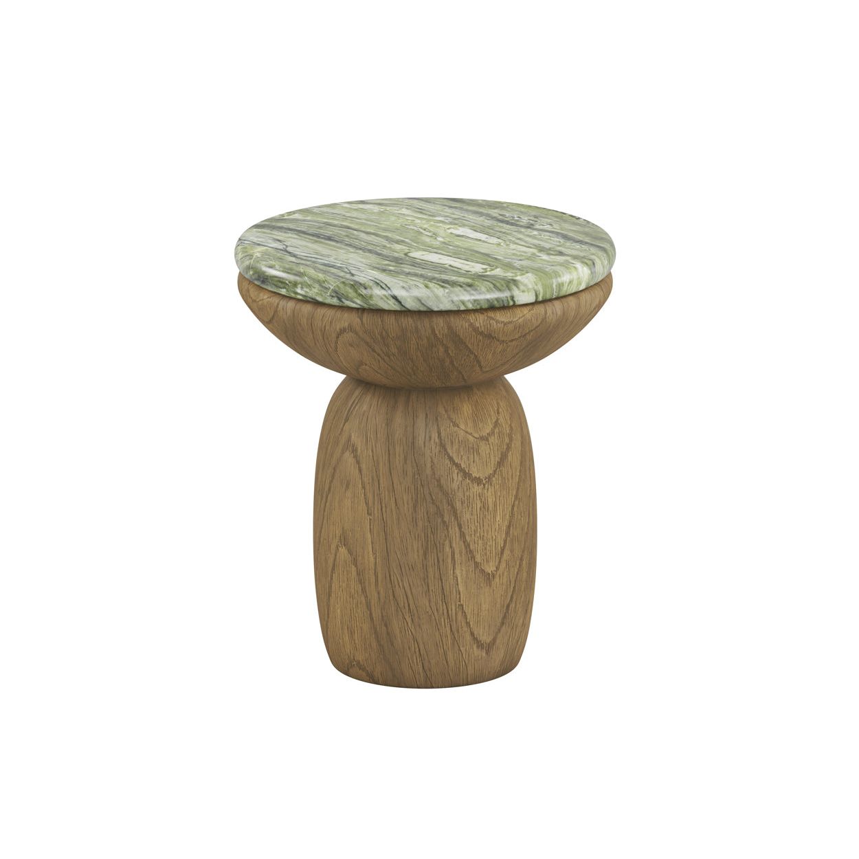 Table d'appoint d'extérieur moderne en béton et verre avec plateau rond pour patio et jardin