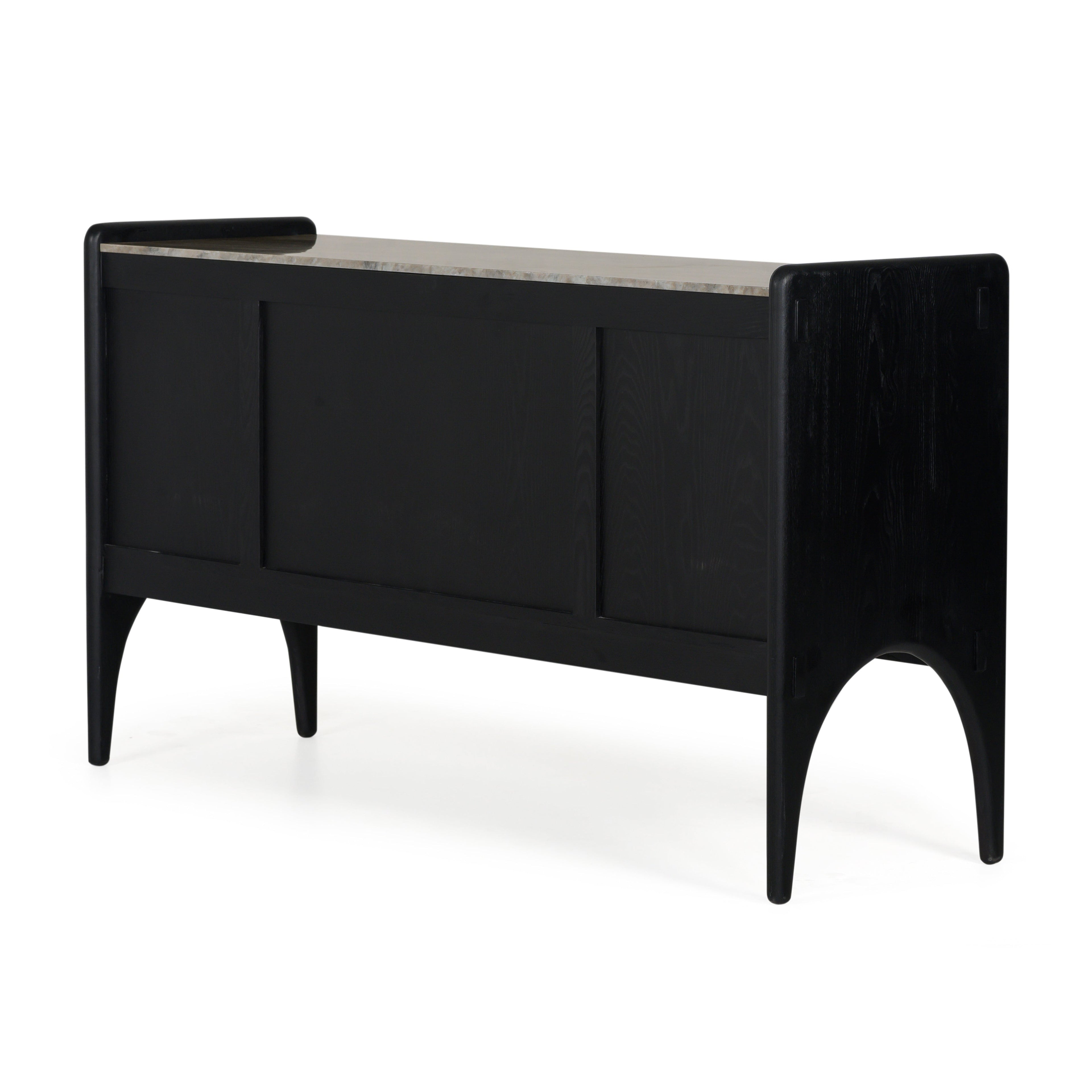 Buffet Contemporain en Bois avec Portes de Rangement pour Salle à Manger