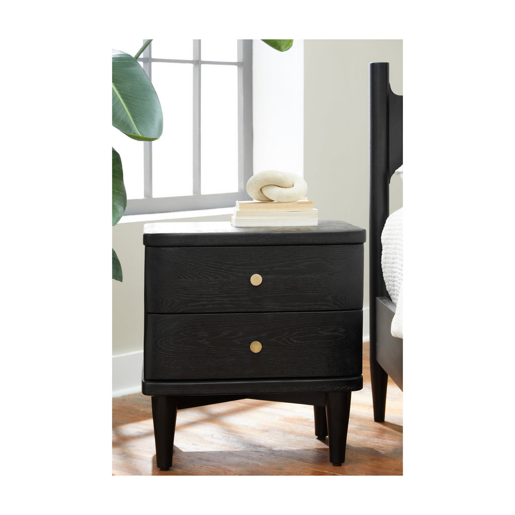 Table de chevet moderne en bois avec tiroir de rangement pour chambre à coucher