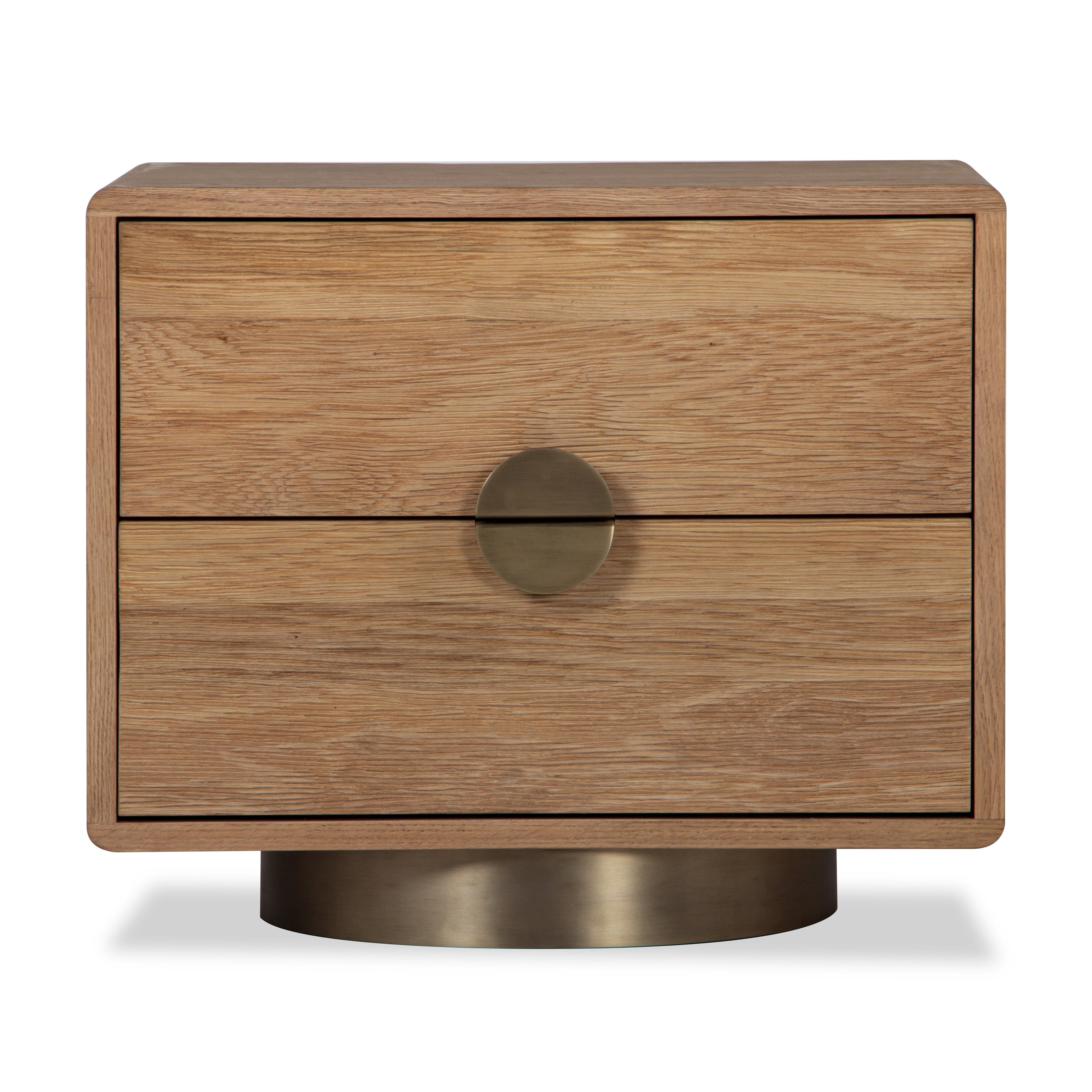 Table de chevet moderne en bois avec base piédestal pour chambre à coucher