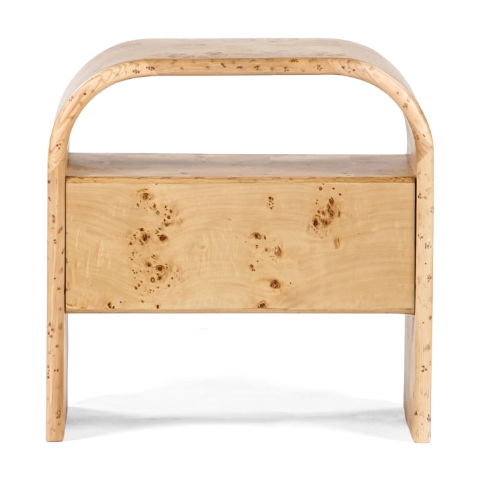 Table de chevet en bois contemporaine avec tiroirs de rangement pour chambre