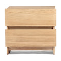 Table de chevet en bois de chêne naturel avec tiroir de rangement pour chambre à coucher